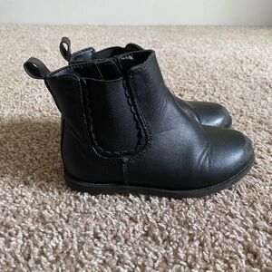 Old Navy Black Leather Booties